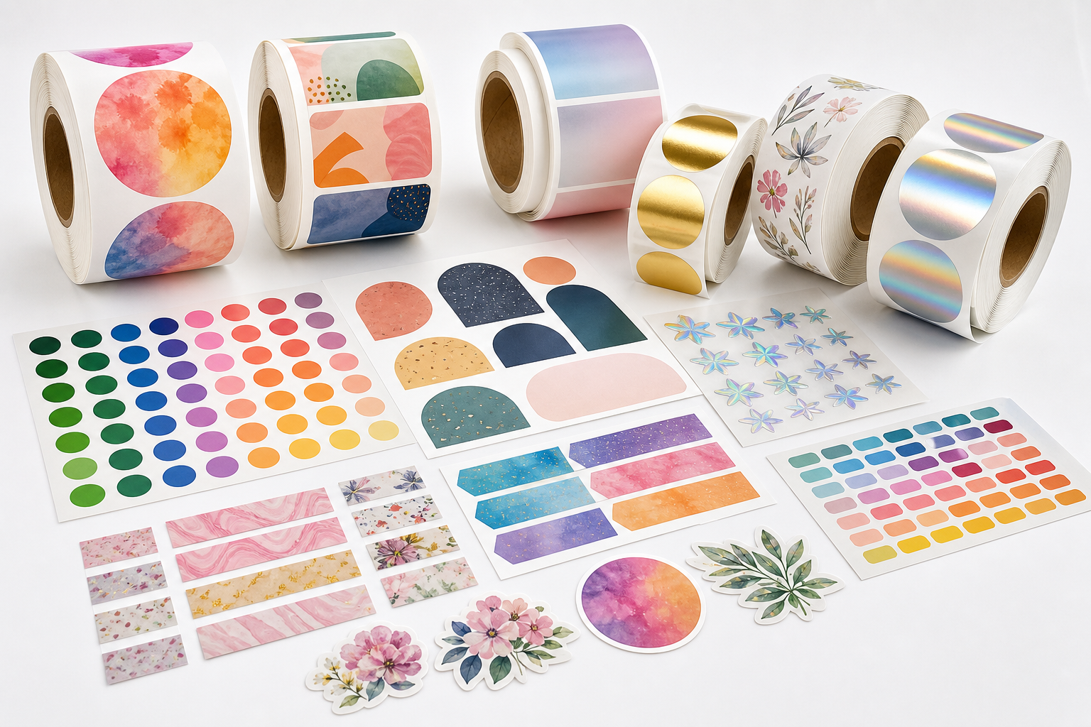 Stickers y etiquetas adhesivas impresas a medida